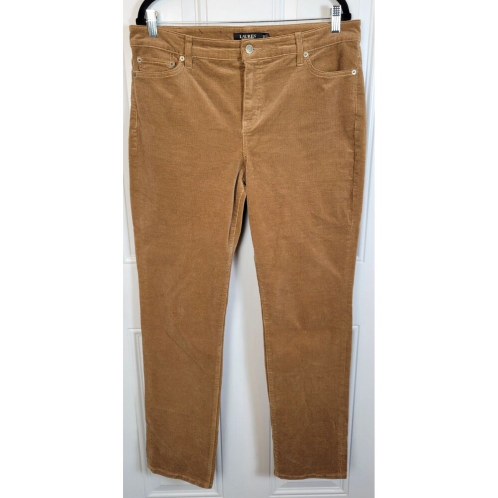 Lauren Ralph Lauren Plus Size Corduroy Straight Leg Pants Size 14W